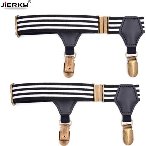 Sock Garters Mans Soxs Stays Holder Gentleman Ancient Bronze Leg Suspenders Duckbill Clips Braces Elastic Business Strap WJ004