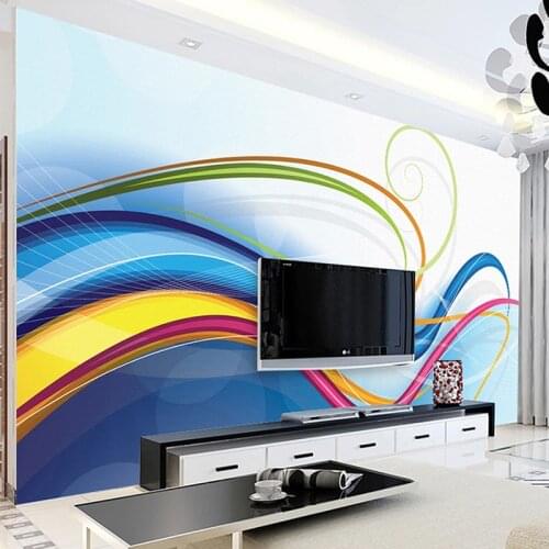 Custom Photo Wallpaper For Walls 3D Modern Creative Line Art Living Room Sofa TV Background Wall Painting Mural Papel De Parede