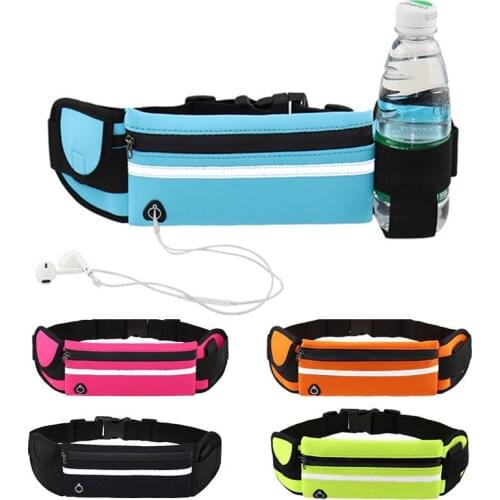 Adjustable Waterproof USB Waist Hip Bag Women Men Fanny Pack Casual 8" Phone Key Purse Money Belt Chest Pouch Travel Accessory