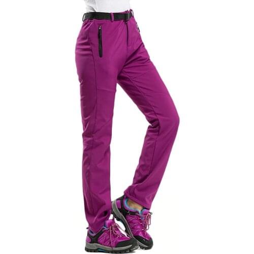 Outdoor Women Men Thick Warm Fleece Softshell Pants Fishing Camping Hiking Skiing Trousers Waterproof Windproof