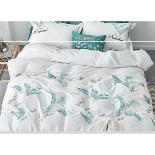 Embroideredy Egyptian cotton Wedding Bedding King size 4/6pcs Wedding Bedding set Duvet Quilt cover Bedsheet Pillowcase