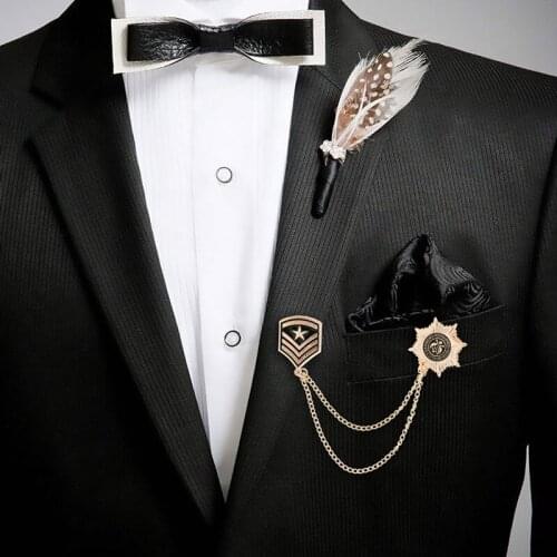 Women Fashion Crystal Detailing Sweater Blouse Shirt Cardigan Shawl Collar Neck Tip Vintage Brooch Pin Lapel with Chain Tassel