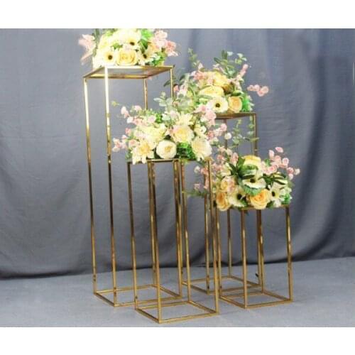 Gold Wedding Centerpiece metal flower stand aisle road lead free shipping