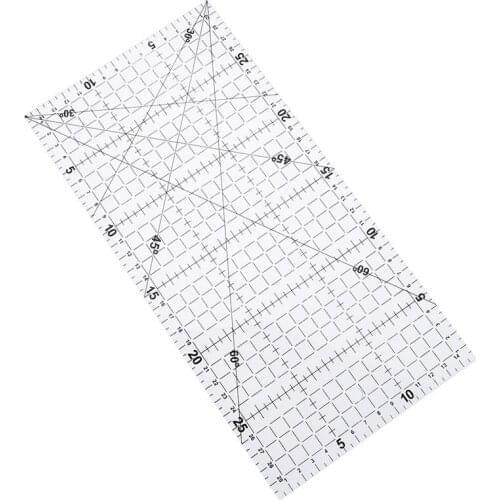 1Pc Patchwork Ruler Quilting Tools Acrylic Material Transparent Ruler Scale