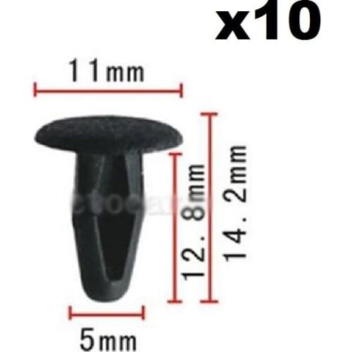 10pcs OEM Nylon Fastener Rivet Retainer Clip For Honda 66435-648-0000