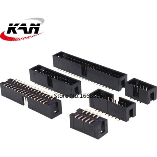 10pcs SMT 2.54MM pitch MALE SOCKET straight idc box headers PCB CONNECTOR DOUBLE ROW SMD 8P 10P 14P16P 20P 26P DC3-10P HEADER