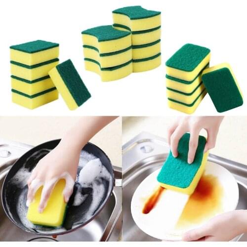 5PCS Dishwashing Sponge Utensils For Kitchen Household Goods Gadgets Accessories Convenience Supplies Cleaning Nano Clean Cloth