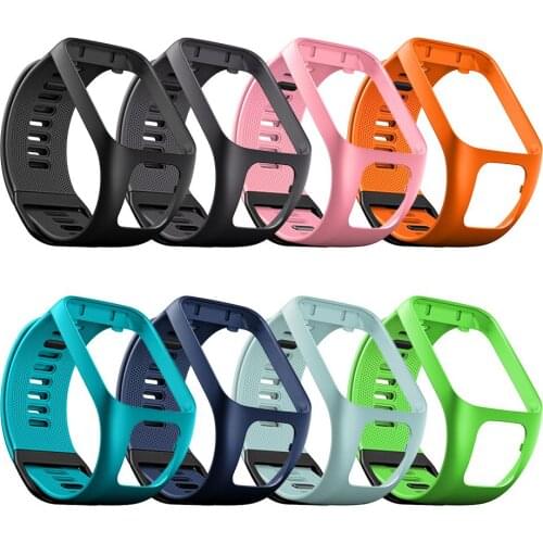 8 Colors Silicone Replacement Watchband Wrist Band Strap for TomTom 2 3 Series Runner 2 3 Spark Golfer 2 Adventurer GPS Watch