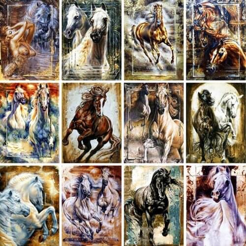 Diamond Painting Horse 5D DIY Diamond Embroidery Sale Cross Stitch Animals Full Square/Round Mosaic Home Decoration