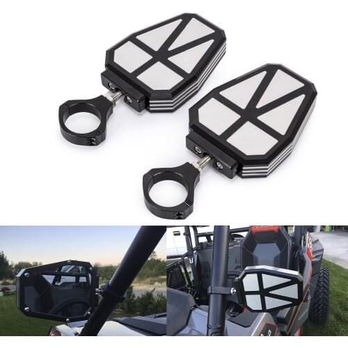 Rearview Side Convex Mirror 1.75" UTV SXS Roll Cage for Can-Am Commander 1000 for Polaris Rangers 2002-2008 for Yamaha Rhino 450