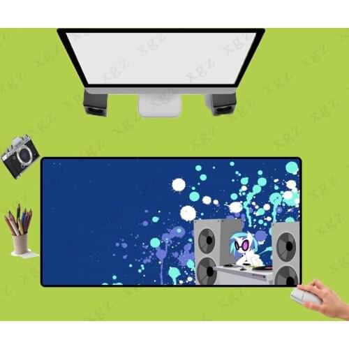 XGZ Large Mouse Pad HD Wallpaper DJ Keyboard Blue Audio Mouse Pad Notebook Office Keyboard Game Accessories Mat Cute MousePads