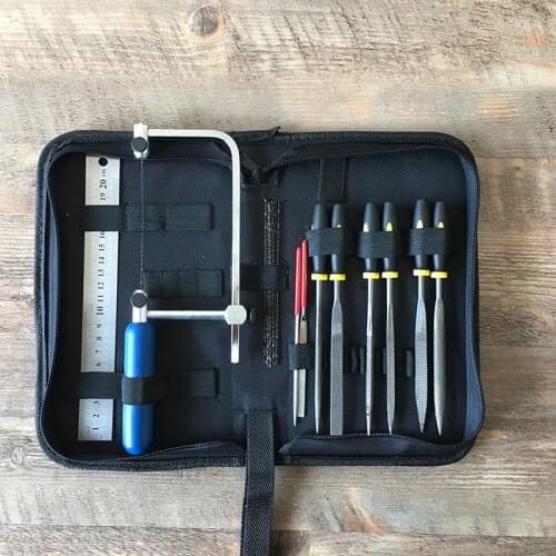 36pcs/set Woodworking saws, suits, flower pull saws, jig saws, woodworking rulers, file files, storage bags