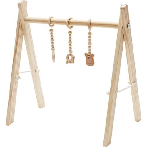 Nordic style wooden baby toys newborn baby Activity Gym childrens educational equipment