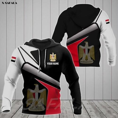 EGYPT PROUD WITH COAT OF ARMS Country Flag 3D Printed Man Female Zipper HOODIE Pullover Sweatshirt Hooded Jersey Tracksuits