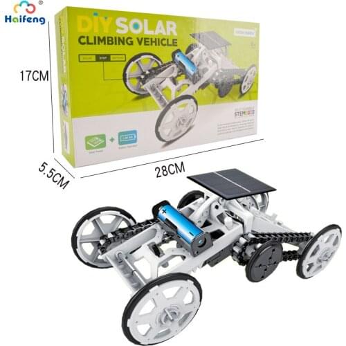 HaiFeng Four-Level Drive Climbing Car Battery Solar DIY ChildrenS Toy Car Small Drop-Resistant High-Speed Racing Model For Gift