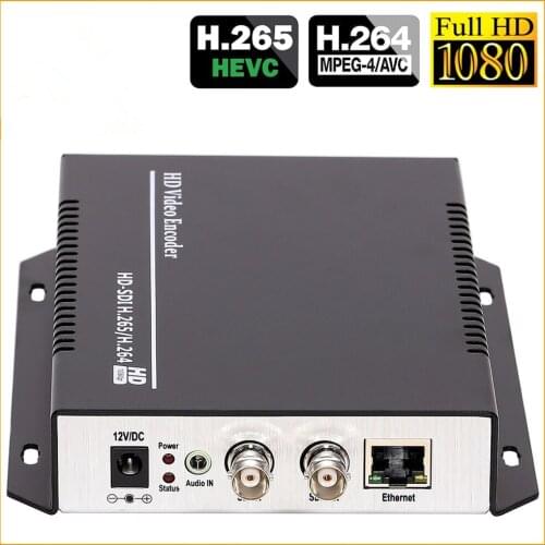 HEVC H.265 H.264 SD /HD /3G SDI to IP Live Streaming Video Audio Encoder SRT, HTTP, RTSP, RTMP, UDP, ONVIF, RTMPS