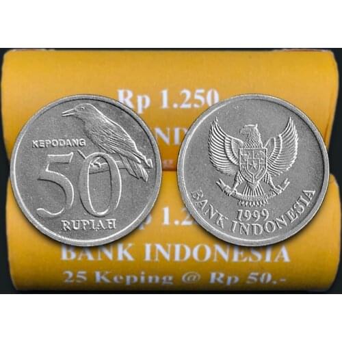 Indonesia 50 Rupees 1999 Unc Original Coins Collectible Coins 100% Real