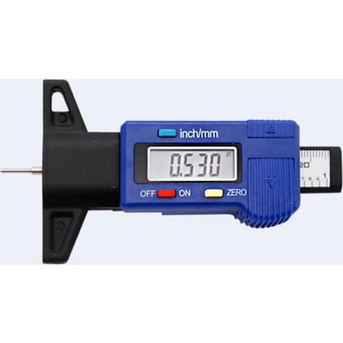 LCD Digital Tire Depth Gauge Caliper Tyre Tread Depth Gauge 0-25.4mm High Precision For Car Tire Measurer Tool