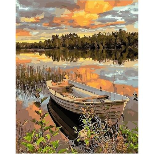 Paint By Numbers Art Oil Painting Sunset Paradise Living Room Bedroom Home Decoration Wall Decoration