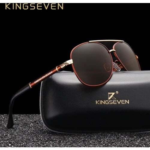 KINGSEVEN New Design Aluminum Magnesium Mens Sunglasses Polarized Coating Mirror Sun Glasses oculos Male Eyewear Driving Oculos