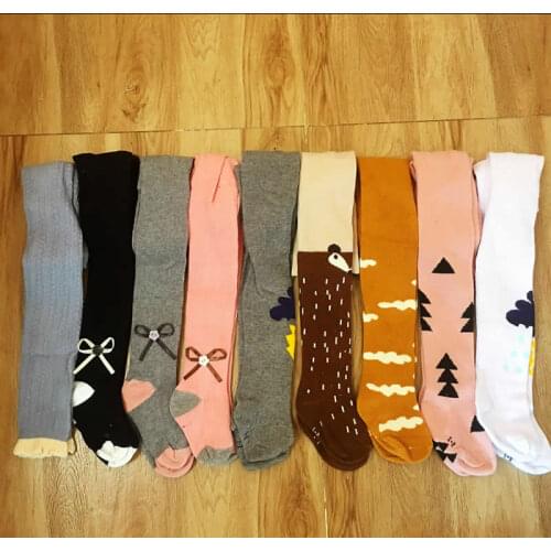 Baby tights girl render pantyhose baby stocking princess bowknot toddler tights fox thunderstorm pattern tights kids pantyhose