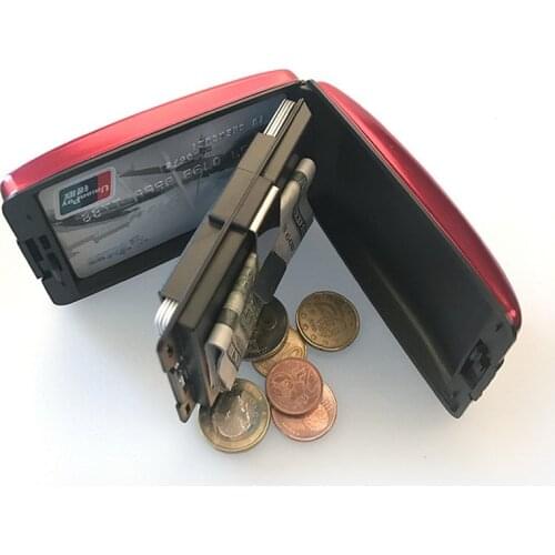 Coin purses Mens Wallet Rigid Aluminum Credit Card Case Anti RFID Scanning Protector For Unisex Bank Card Holder Metal Wallet