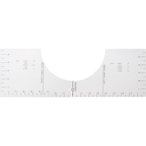 T-Shirt Ruler Clothing Tools Vinyl Ruler Easy To Carry Hot UV Printed DIY Sewing Supplies T-shirt Alignment Guide Sublimation