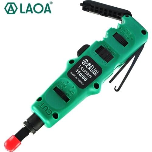 LAOA 4 in 1 Multi Function Module Network punching Tools Punch Down Impact Tool With Wire Insertion Cutting Function Screwdriver