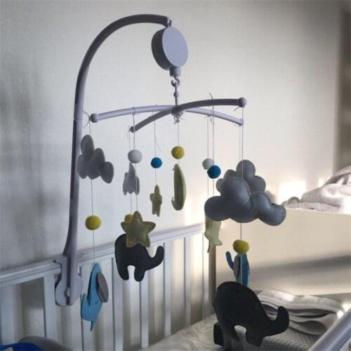 35 Songs Baby Mobile Crib Music Box Bed Bell Rattles Toys Hanging Toys Pendant Toddler Rattles Carousel Cots Mobile on The Bed
