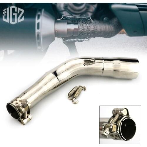 Motorcycle Stainless Steel Exhaust Pipe Middle Muffler Escape Slip-on Link Pipe For VESPA GTS 250 300 2013 - 2020 Accessories