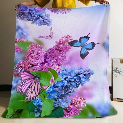 Musife Custom butterfly Flannel Blanket Design Your own Blanket Flannel Blankets for Sofa DIY Dropshipping