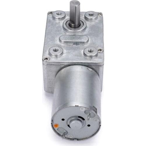 DC 12V Low Speed Geared Motor 0.6RPM High Torque Turbo Worm Electric Geared DC Motor GW370 80x32x21mm