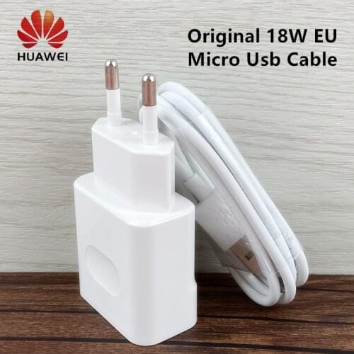 Original Huawei P30 Lite Fast Charger 18W EU Wall Quick Charge 2A Micro USB Cable Travel Adapter For HUAWEI Y7p
