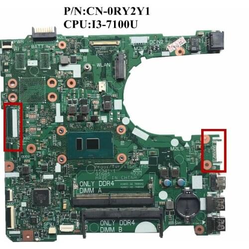 Excellent For DELL Inspiron 3567 Laptop Motherboard With SR2ZW I3-7100U CN-0RY2Y1 0RY2Y1 RY2Y1 DDR4 15341-1 100% Perfect Test