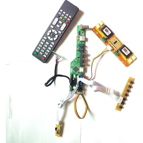 For CLAA220WA01 CLAA220WA09 LVDS 4CCFL 30Pin T.V53 board LCD monitor HDMI-Compatible VGA USB AV keyboard+Remote+Inverter DIY