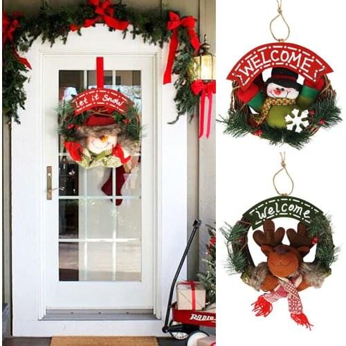 Christmas Door and Window Decoration Garland Pendant Christmas Garland Doll Ornament Christmas Decoration Home Natale Decor