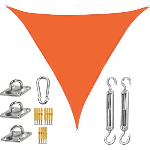 Triangle Sun Shelter Patio Awning Canopy Waterproof Tent Outdoor Sail Anti-UV 2x2x2m UV Block Triangular Camping Picnic Cloth