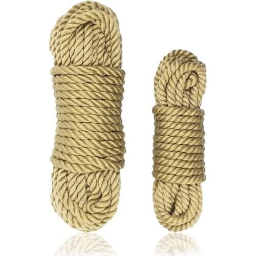 High Quality Beautiful 100% Natural Hemp Rope Adult Products Sex Games Bondage Rope 10 metres 35ft Erotic SM Bondage Bundled
