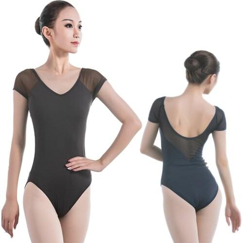 Adult ballet leotard women Sexy Fashion Dance Leotards Black Purple Green Coffee Lace Mesh dancewear