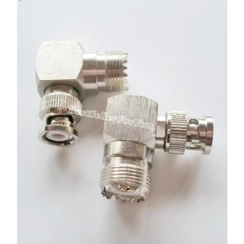 1Piece BNC MALE TO UHF SO-239 SO239 CONNECTOR RIGHT ANGLE RF COAX COAXIAL ADAPTER