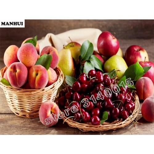 100% 5D diy Diamond Painting 3D Fruit diamond painting Spure rhinestones diamant painting embroidery Fruit plate picture BAC065