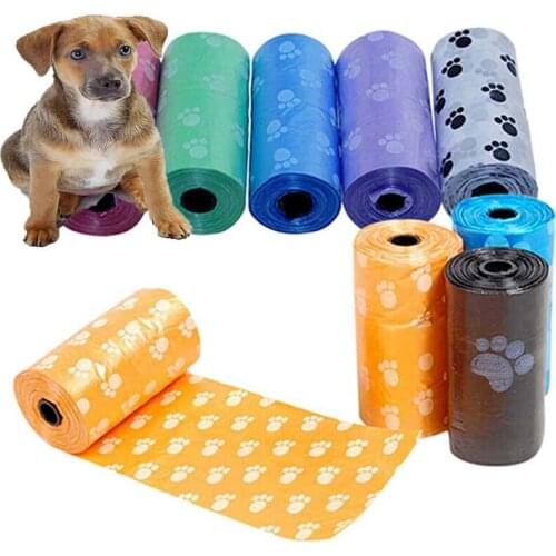 2 Rolls Pet Dog Poop Bags Dispenser Garbage Bags Biodegradable Outdoor Carrier Holder Dispenser Clean Pick up Tools Pet Supplies