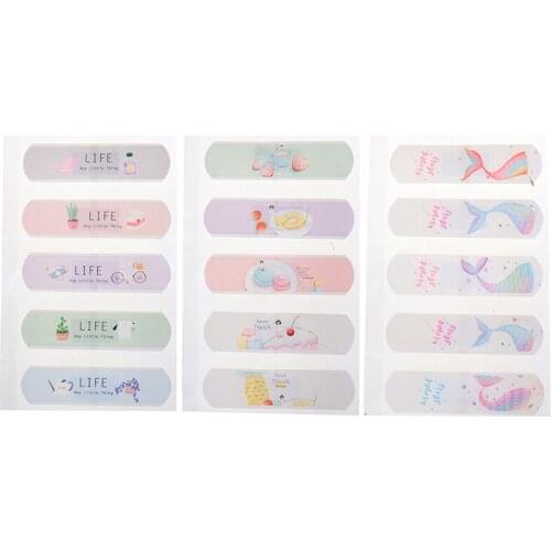 20 Pcs/lot Lovely Cute Band Aid Disposable Wound Sticker Kawaii First Aid Emergency Kit For Kids Children Adhesive Bandages Home