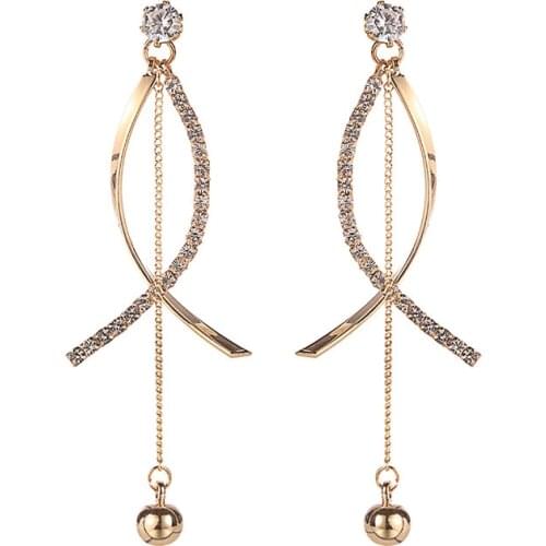 2020 Korean Earrings Fashion Jewelry Boho Earrings Crystal Lady Style Long Earrings For Women Statement Earrings Wholesale