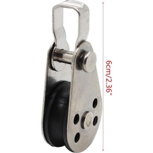 5pcs Stainless Steel Pulley Block Hanging Wire Towing Wheel Swivel Lifting Rope GXMA