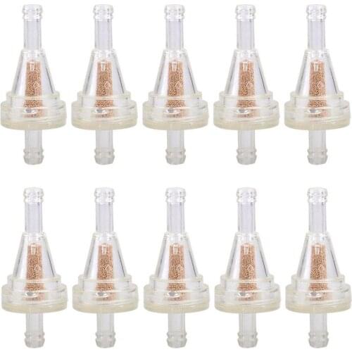 70% HOT SALES!!! 10Pcs Universal Clear Gas In Line Fuel Filter Snowmobile Dirt Bike ATV Accessory