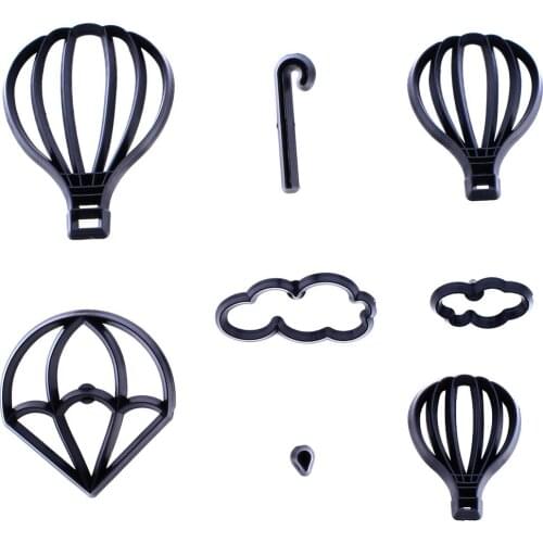 8Pcs/set Hot Air Balloon Plastic Cookie Cutter Molds Clouds Raindrops Fondant Biscuit Sugarcraft Moulds Cake Decorating Tools