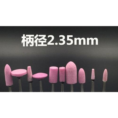 Free shipping of 10pcs/set T type corundum grinding wheel of metal grinding head red corundum electric bistrique 20MM