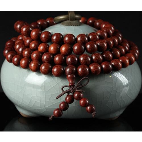 Zambian Blood Sandalwood 108 Beads Bracelet Men and Women Fashion Accessories