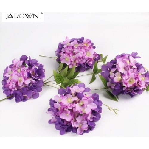 Luxury Artificial silk Hydrangea Flower Head 15cm For DIY Wedding Wall Flore Party Home accessory Decoration Flower 20colors
